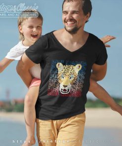 Def Leppard Leopard Logo V Neck TShirt