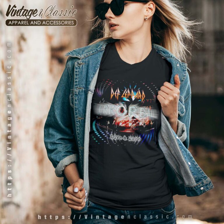 Def Leppard Mirror Ball Album Vneck Def Leppard Mirror Ball Album Vneck