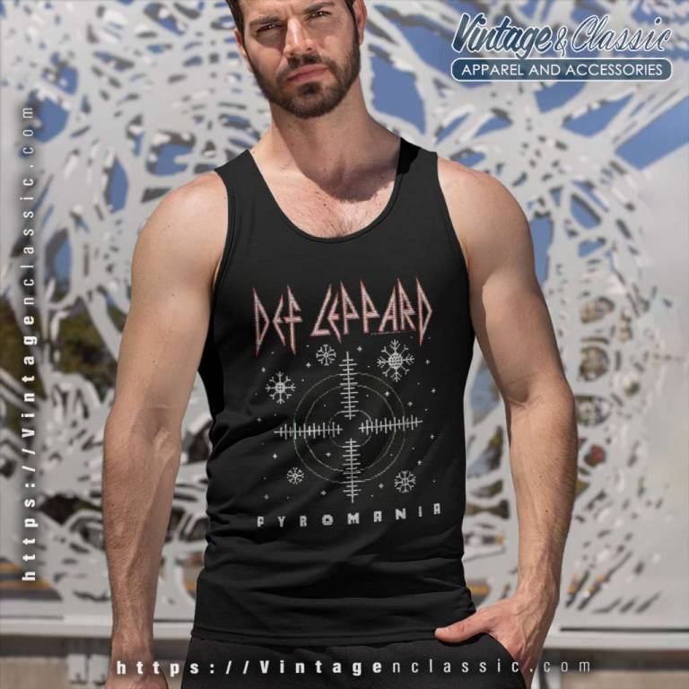 Def Leppard Pyromania Album Tank Top Racerback Def Leppard Pyromania Album Tank Top Racerback