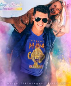 Def Leppard Shirt 1983 United State V Neck TShirt