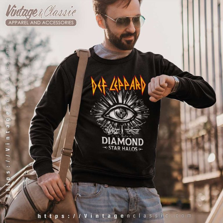 Def Leppard Shirt Diamond Star Halos Sweatshirt Def Leppard Shirt Diamond Star Halos Sweatshirt