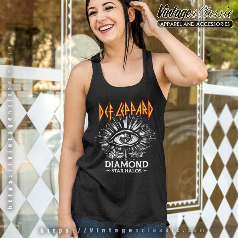 Def Leppard Shirt Diamond Star Halos Tank Top Racerback Def Leppard Shirt Diamond Star Halos Tank Top Racerback