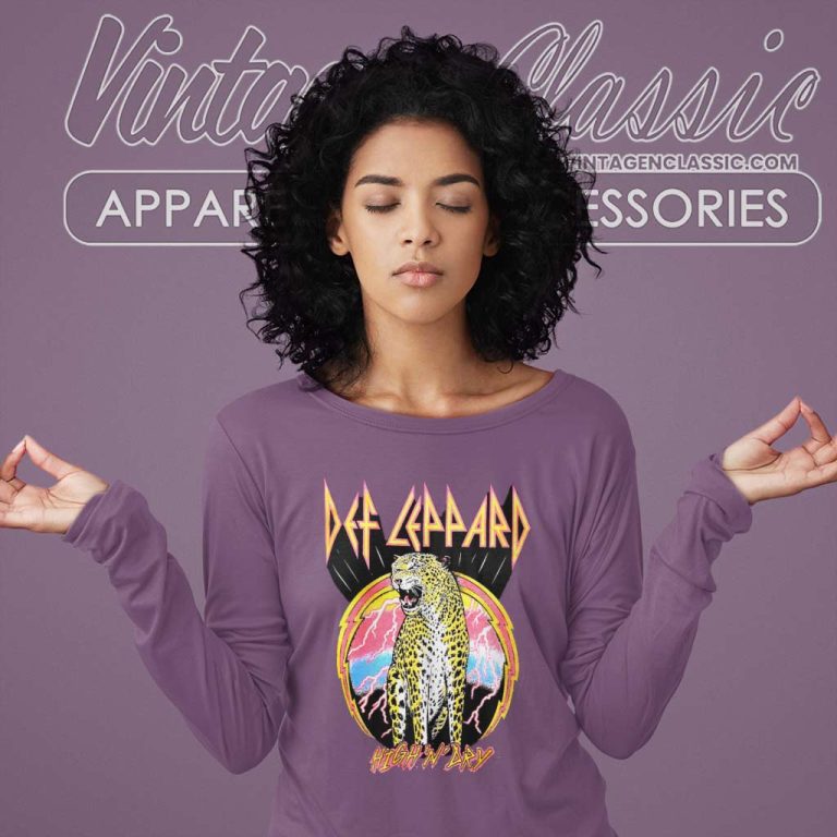 Def Leppard Shirt High N Dry Album Cover Long Sleeve Tee Def Leppard Shirt High N Dry Album Cover Long Sleeve Tee