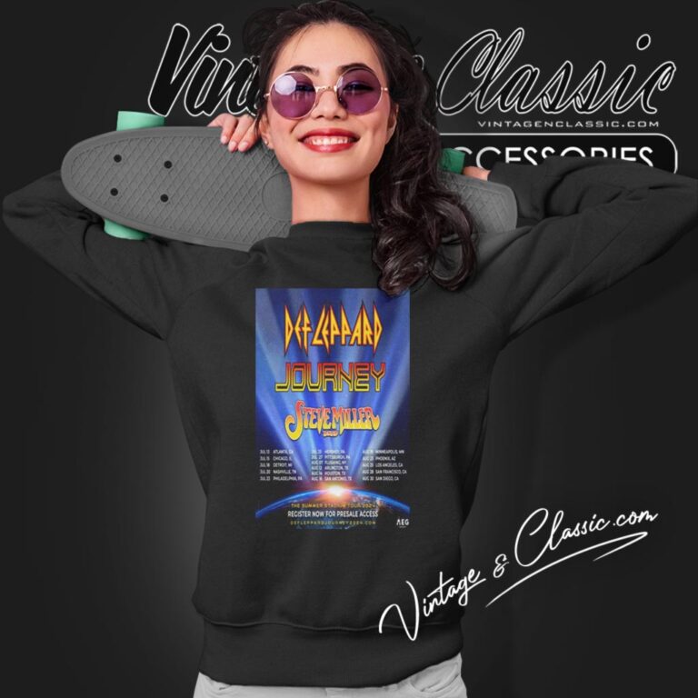 Def Leppard Shirt Journey Steve Miller The Summer Stadium Tour 2024 Sweatshirt Def Leppard Shirt Journey Steve Miller The Summer Stadium Tour 2024 Sweatshirt
