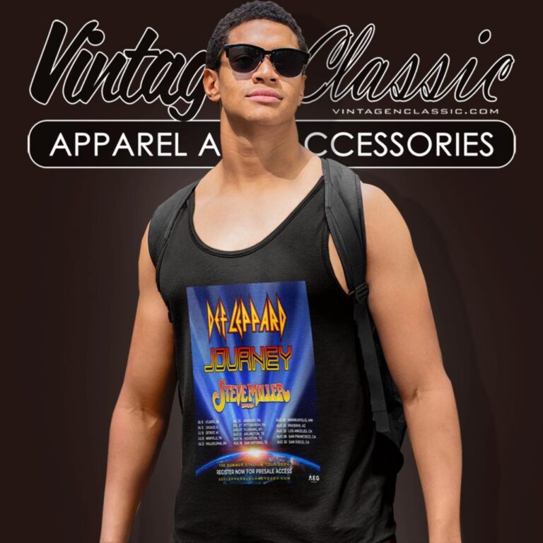 Def Leppard Shirt Journey Steve Miller The Summer Stadium Tour 2024 Tank Top Racerback Def Leppard Shirt Journey Steve Miller The Summer Stadium Tour 2024 Tank Top Racerback