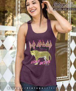Def Leppard Shirt Love Bites Leopard Tank Top Racerback