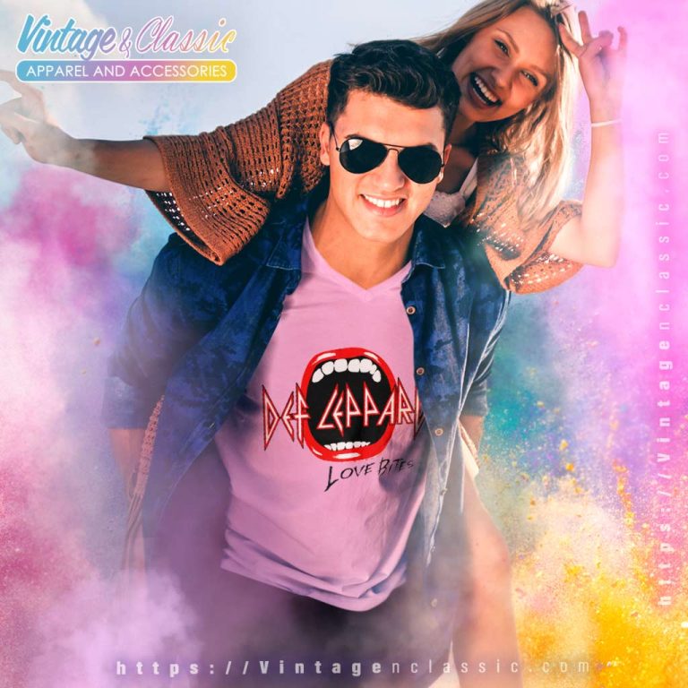 Def Leppard Shirt Love Bites V Neck TShirt Def Leppard Shirt Love Bites V Neck TShirt
