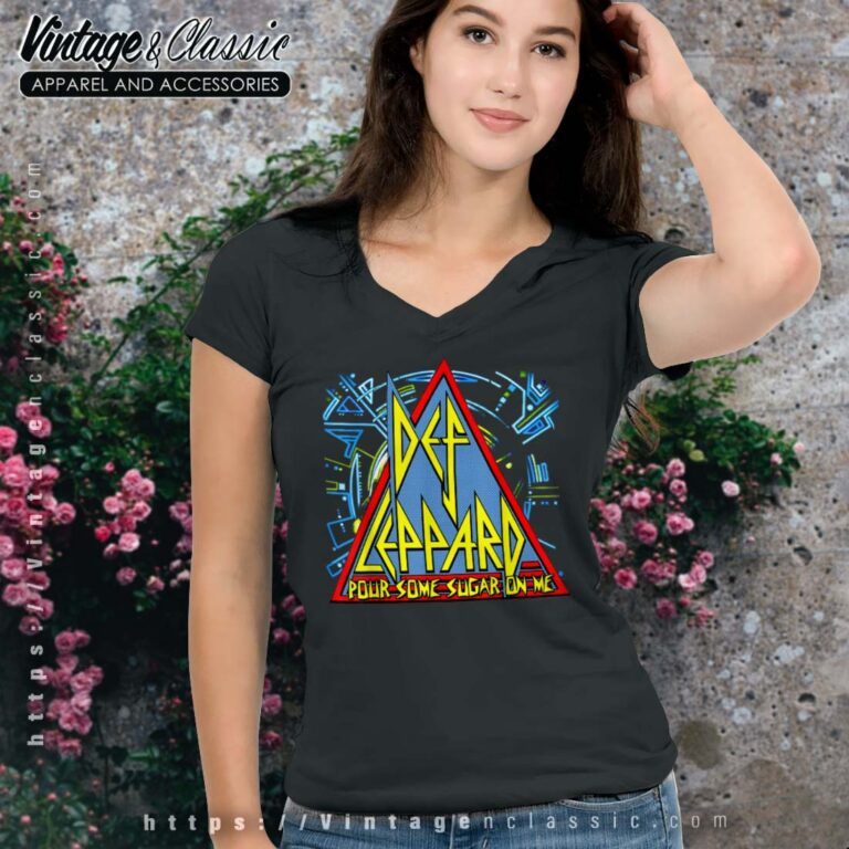 Def Leppard Sugar Logo Vneck Def Leppard Sugar Logo Vneck