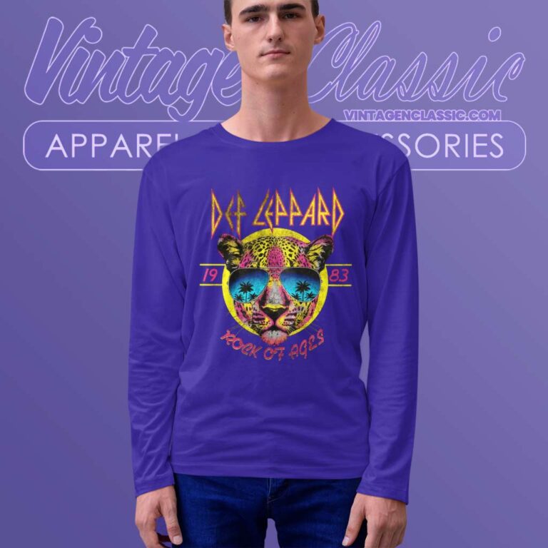 Def Leppard Sunglasses Leppard Long Sleeve Tee Def Leppard Sunglasses Leppard Long Sleeve Tee
