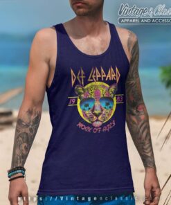 Def Leppard Sunglasses Leppard Tank Top Racerback