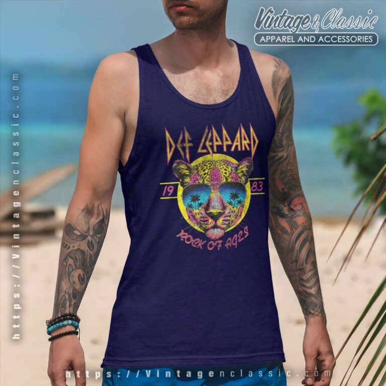 Def Leppard Sunglasses Leppard Tank Top Racerback Def Leppard Sunglasses Leppard Tank Top Racerback