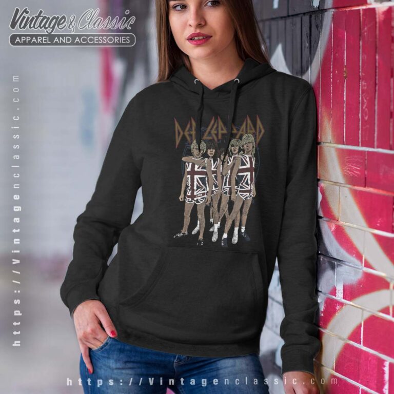 Def Leppard Union Jack Women Hoodie Def Leppard Union Jack Women Hoodie