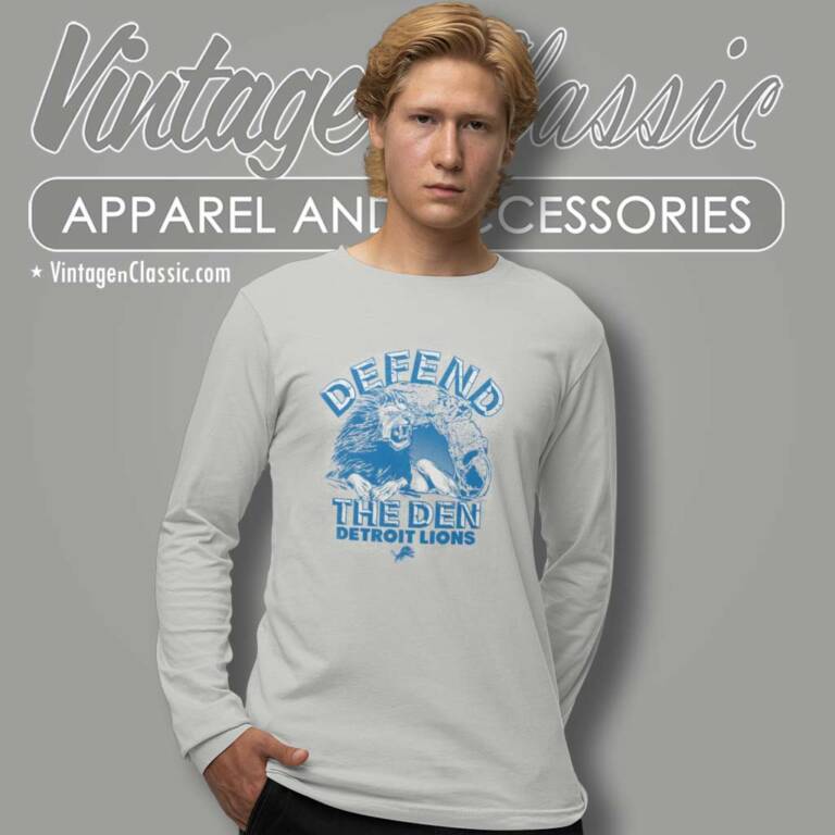 Defend The Den Detroit Lions Long Sleeve Tee Defend The Den Detroit Lions Long Sleeve Tee