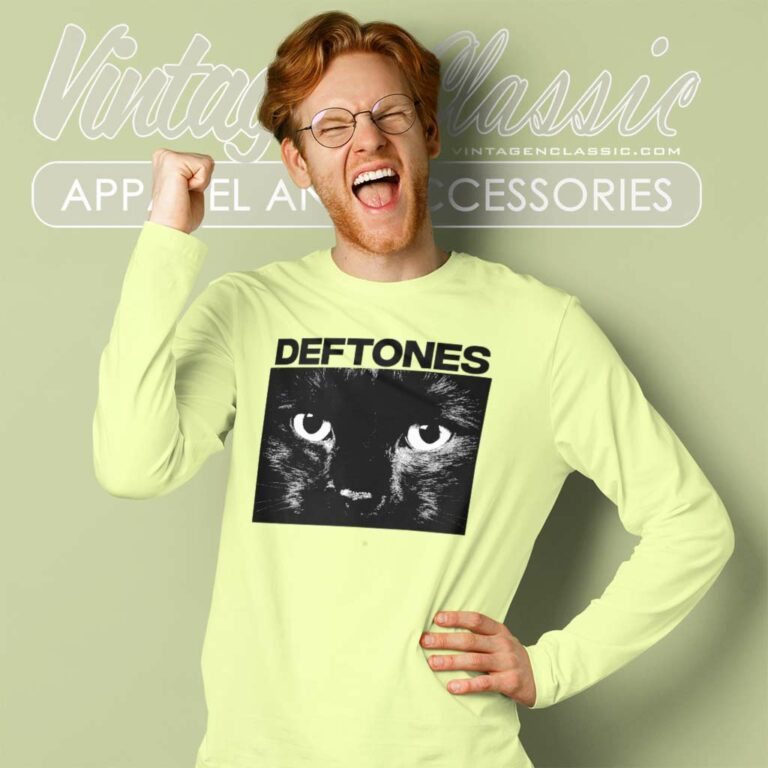 Deftones Black Cat Long Sleeve Tee Deftones Black Cat Long Sleeve Tee