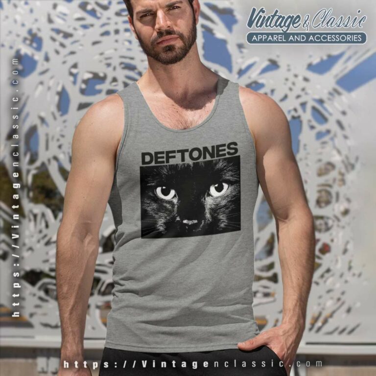 Deftones Black Cat Tank Top Racerback Deftones Black Cat Tank Top Racerback