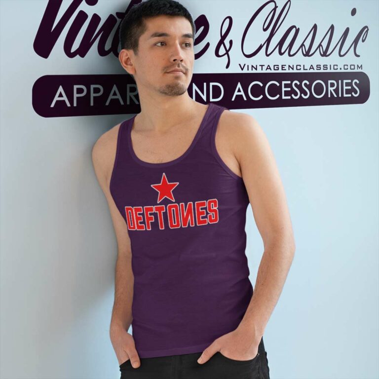 Deftones Classic Logo Tank Top Racerback Deftones Classic Logo Tank Top Racerback