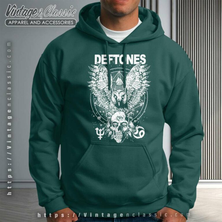 Deftones Owl And Skull Hoodie Deftones Owl And Skull Hoodie