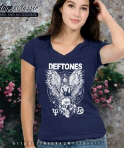 Deftones Owl And Skull V Neck TShirt