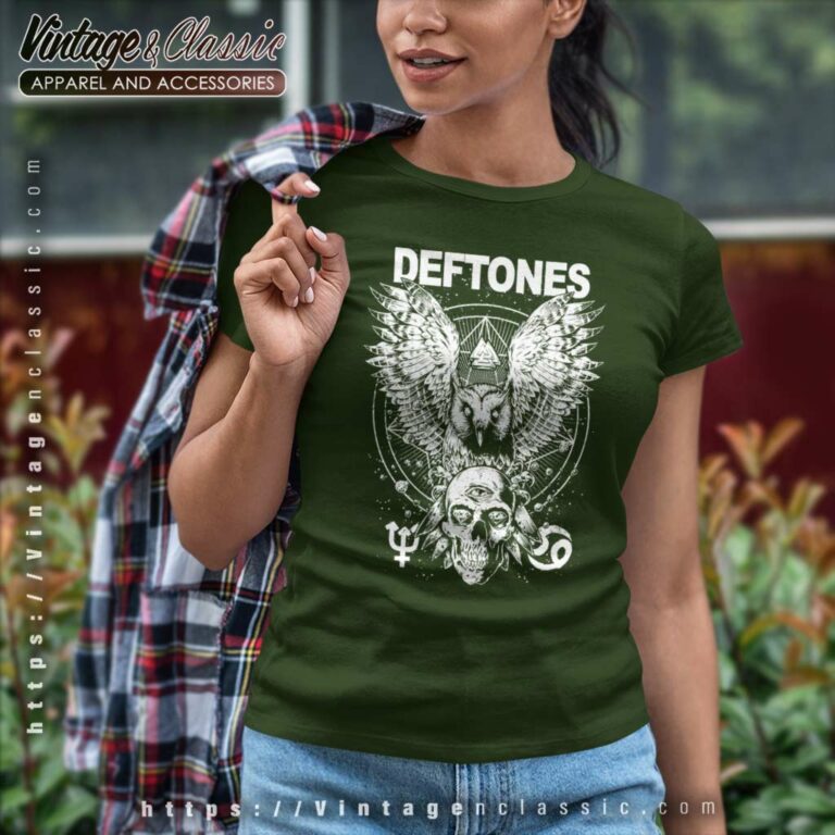 Deftones Owl And Skull Women TShirt Deftones Owl And Skull Women TShirt