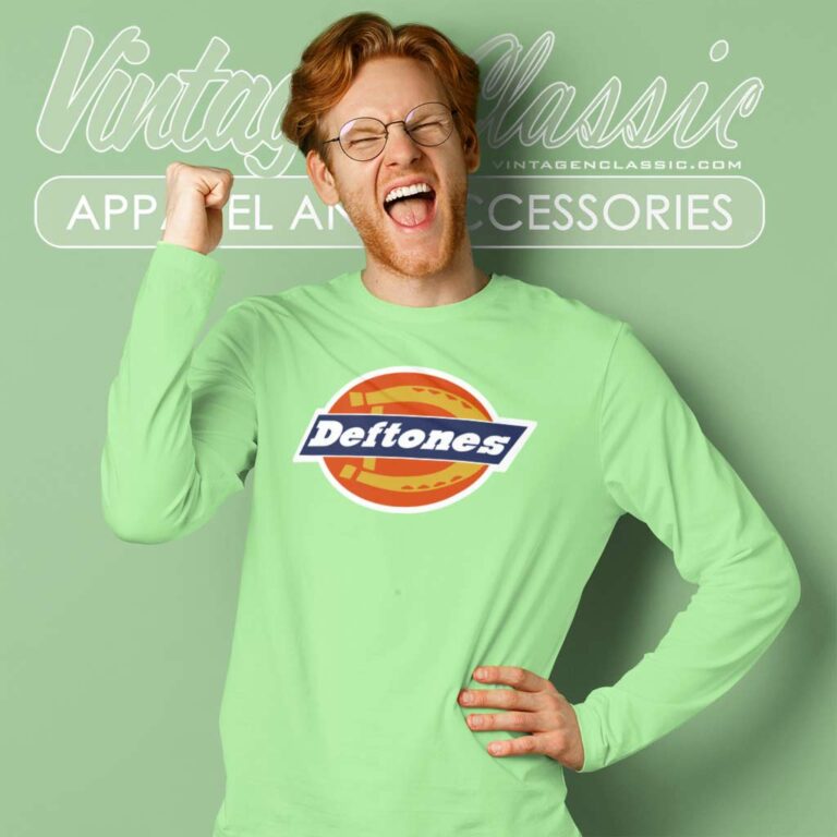 Deftones Rip Off Dickies Logo Long Sleeve Tee Deftones Rip Off Dickies Logo Long Sleeve Tee