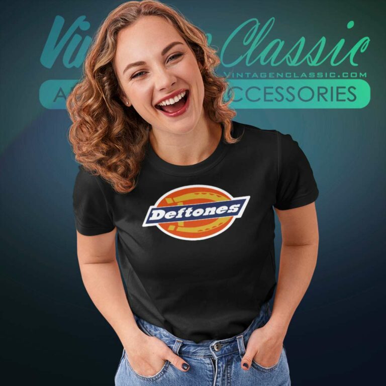 Deftones Rip Off Dickies Logo Women TShirt Deftones Rip Off Dickies Logo Women TShirt