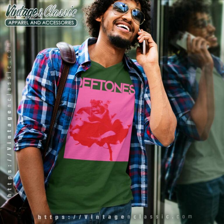 Deftones Rose V Neck TShirt Deftones Rose V Neck TShirt