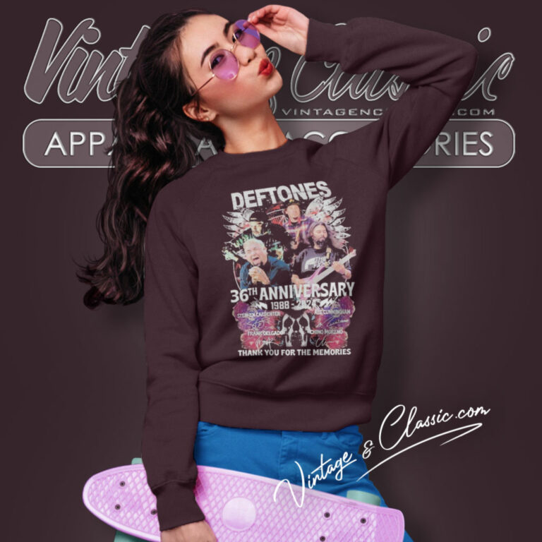 Deftones Shirt 36th Anniversary 1988 2024 Thank You For The Memories Signatures Sweatshirt Deftones Shirt 36th Anniversary 1988 2024 Thank You For The Memories Signatures Sweatshirt