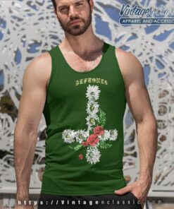 Deftones Shirt Floral Upside Down Cross Tank Top Racerback