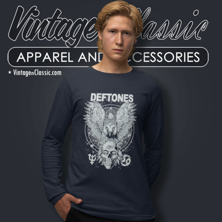 Deftones Shirt Owl And Skull Long Sleeve Tee Deftones Shirt Owl And Skull Long Sleeve Tee