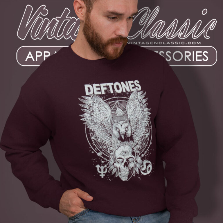 Deftones Shirt Owl And Skull Sweatshirt Deftones Shirt Owl And Skull Sweatshirt