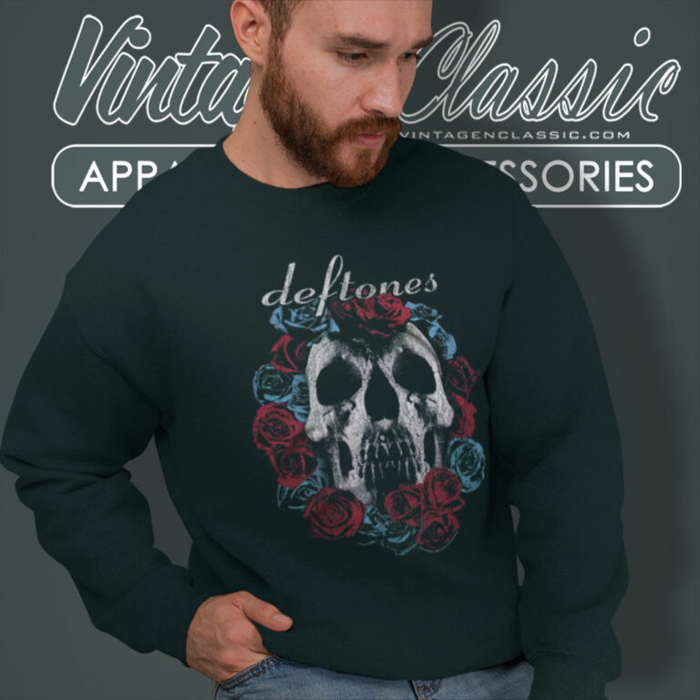 Deftones Shirt Skull Roses Self Titled Album Sweatshirt Deftones Shirt Skull Roses Self Titled Album Sweatshirt