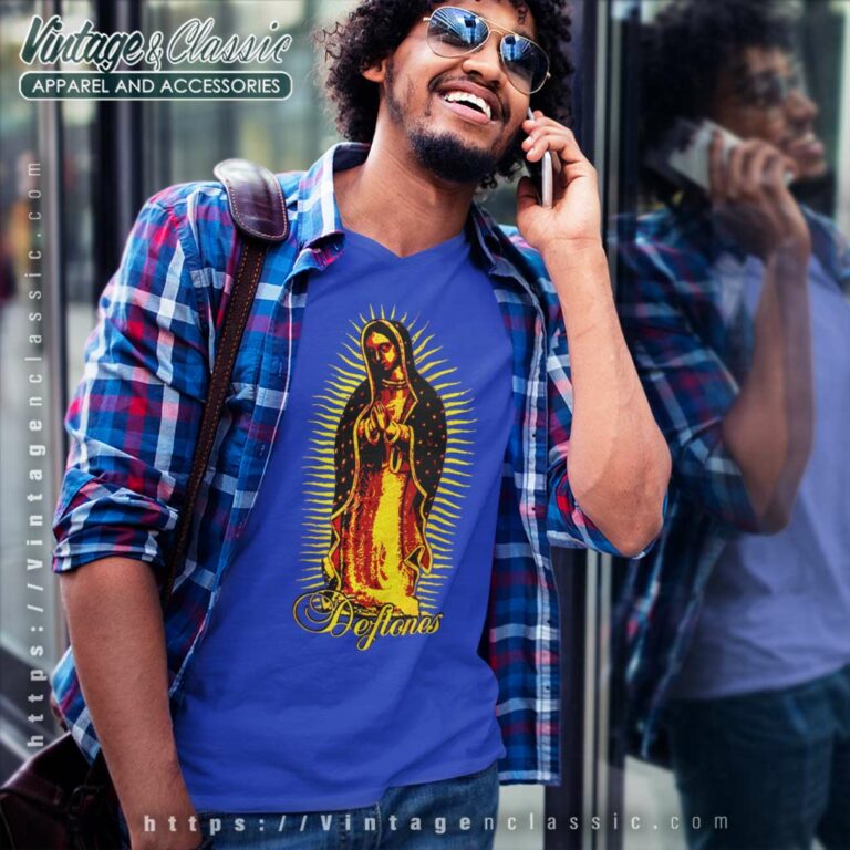 Deftones Virgin Mary V Neck TShirt Deftones Virgin Mary V Neck TShirt