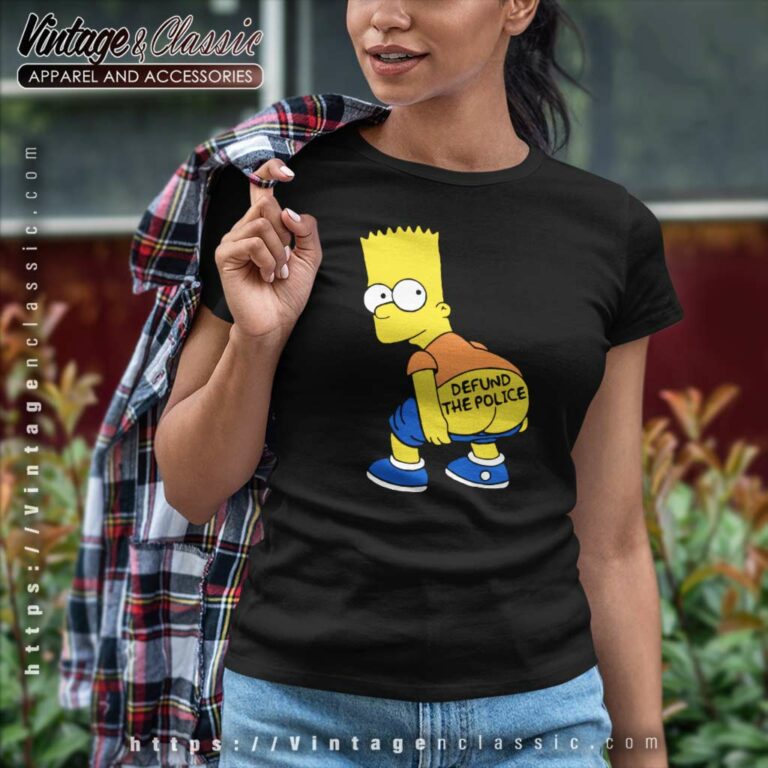 Defund The Police Bart Simpson Women TShirt Defund The Police Bart Simpson Women TShirt