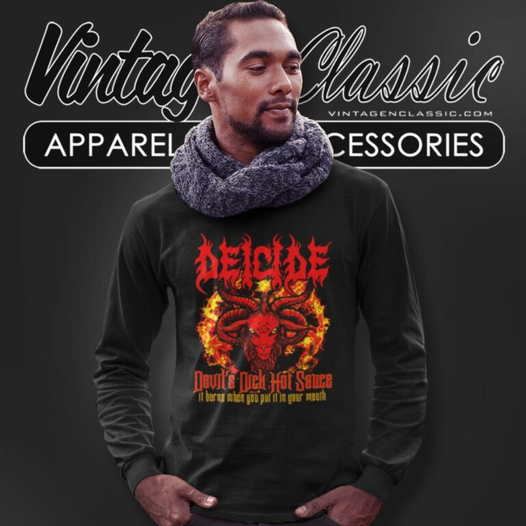 Deicide Shirt Devils Dick Hot Sauce Long Sleeve Tee Deicide Shirt Devils Dick Hot Sauce Long Sleeve Tee