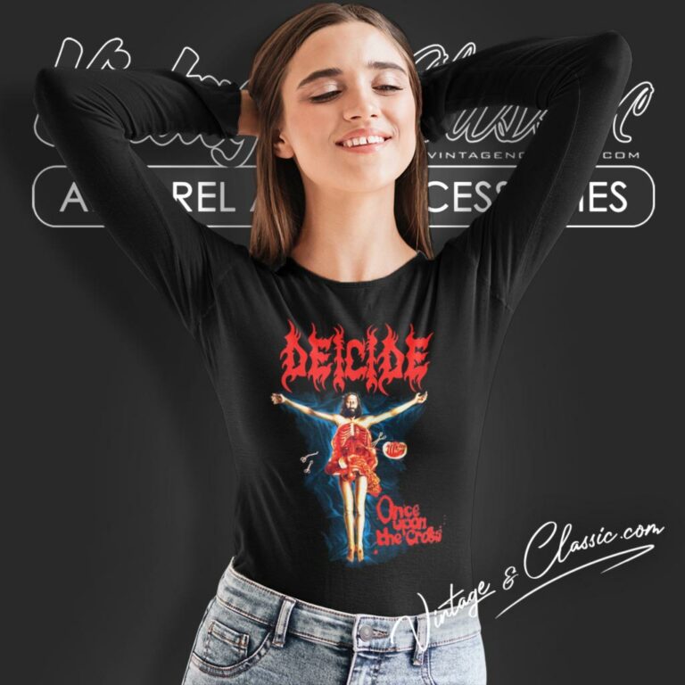 Deicide Shirt Uncensored Once Upon The Cross Long Sleeve Tee Deicide Shirt Uncensored Once Upon The Cross Long Sleeve Tee