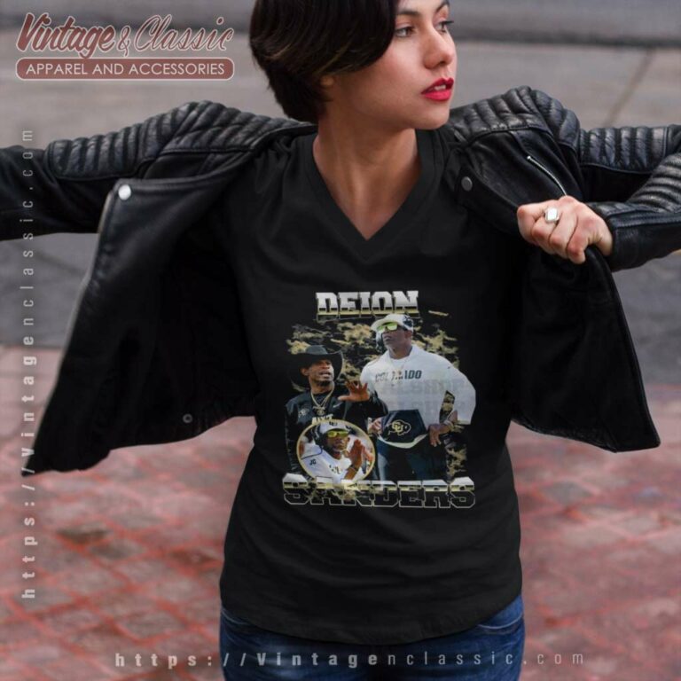 Deion Sanders Coach Prime We Coming Colorado Football Fan V Neck TShirt Deion Sanders Coach Prime We Coming Colorado Football Fan V Neck TShirt