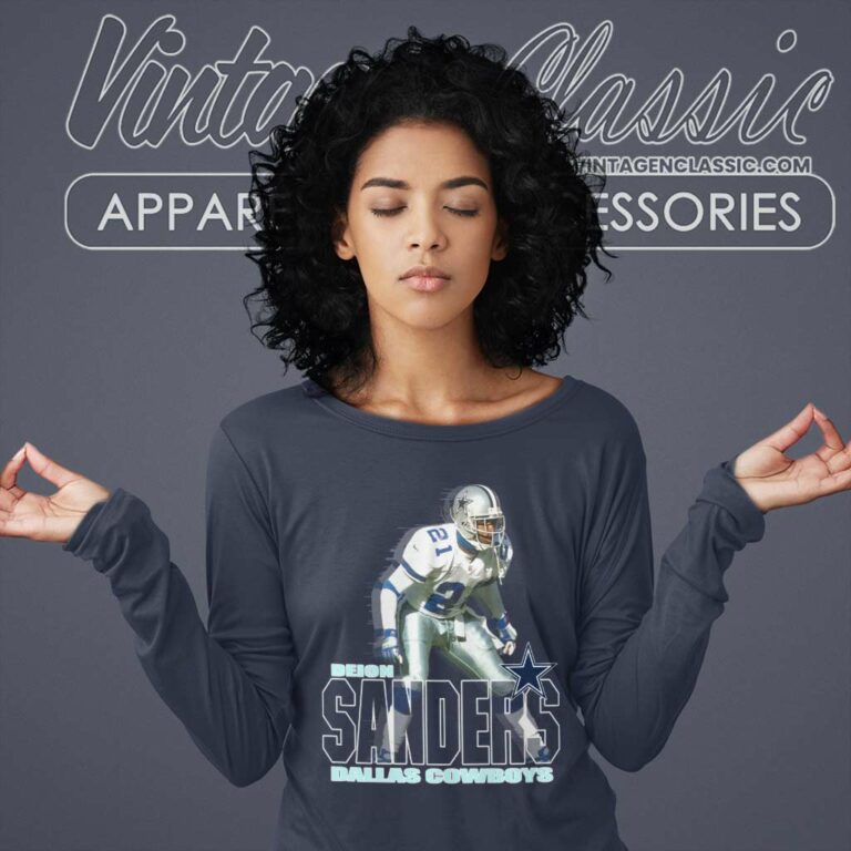 Deion Sanders Dallas Cowboys Long Sleeve Tee Deion Sanders Dallas Cowboys Long Sleeve Tee