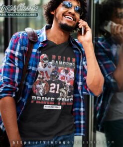 Deion Sanders Prime Time T shirt Tyrann Mathieu Wearing V Neck TShirt