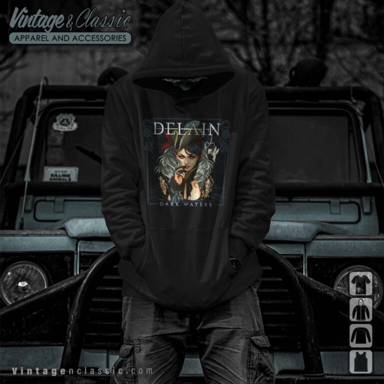 Delain Dark Waters 2022 Album Cover Art Hoodie Delain Dark Waters 2022 Album Cover Art Hoodie