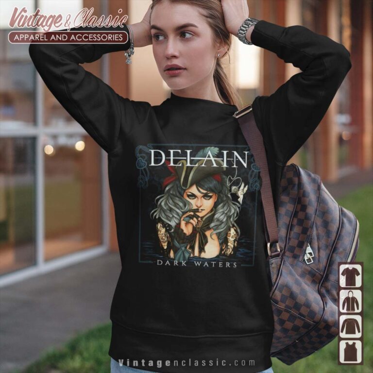 Delain Dark Waters 2022 Album Cover Art Sweatshirt Delain Dark Waters 2022 Album Cover Art Sweatshirt