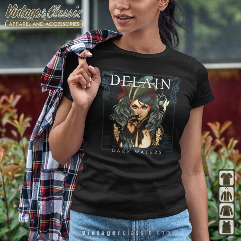 Delain Dark Waters 2022 Album Cover Art Women T shirt Delain Dark Waters 2022 Album Cover Art Women T shirt