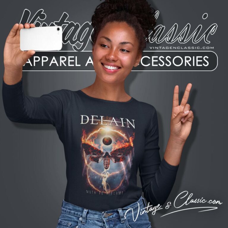 Delain Moth To A Flame Long Sleeve Tee Delain Moth To A Flame Long Sleeve Tee