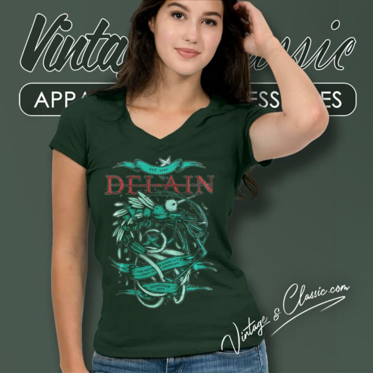 Delain Prawn Europe Tour 2024 V Neck TShirt Delain Prawn Europe Tour 2024 V Neck TShirt