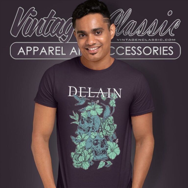 Delain Shirt Skulls Europe Tour 2023 T Shirt Delain Shirt Skulls Europe Tour 2023 T Shirt