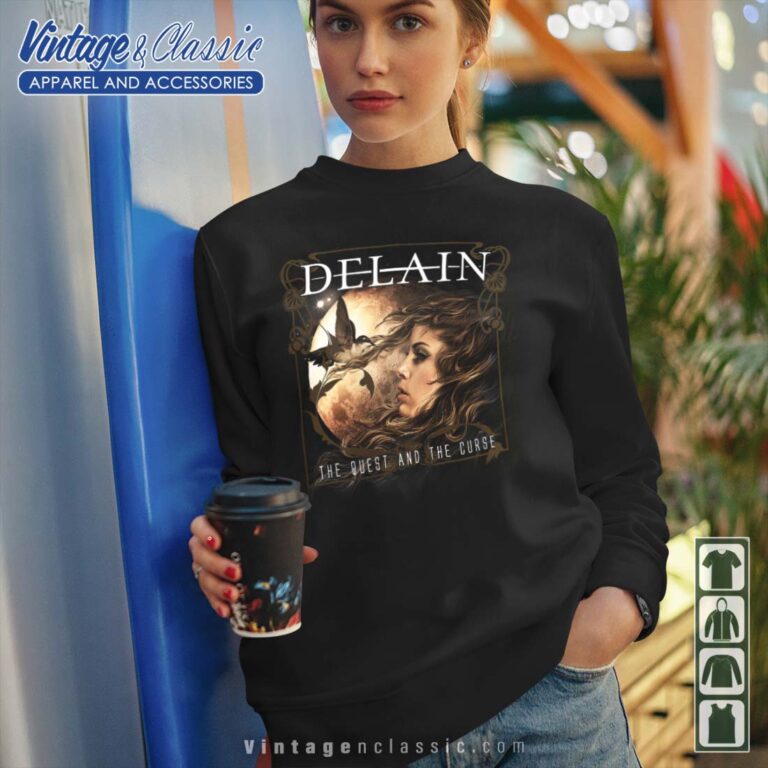 Delain The Quest And The Curse Single Cover Art Sweatshirt Delain The Quest And The Curse Single Cover Art Sweatshirt