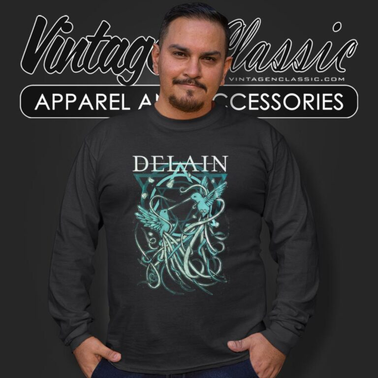 Delain Twin Birds Long Sleeve Tee Delain Twin Birds Long Sleeve Tee