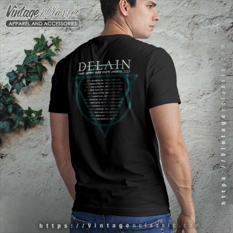 Delain Twin Birds T Shirt Back Side Delain Twin Birds T Shirt Back Side