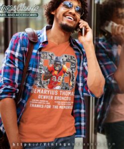 Demaryius Thomas Denver Broncos Thank You For The Memories Shirt 5 Demaryius Thomas Denver Broncos Thank You For The Memories V Neck TShirt