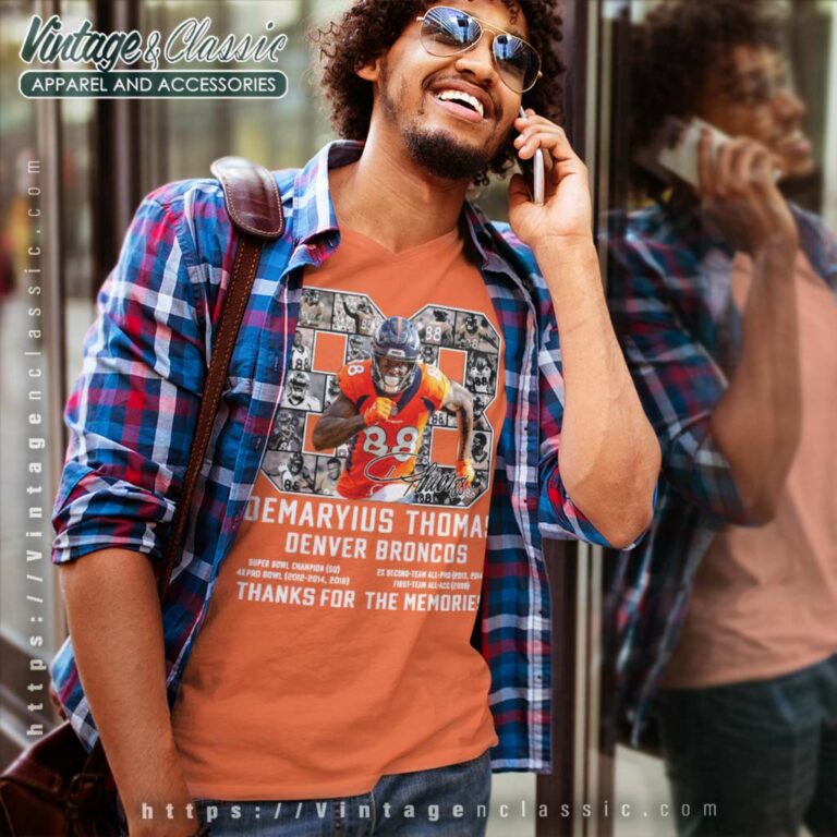 Demaryius Thomas Denver Broncos Thank You For The Memories V Neck TShirt Demaryius Thomas Denver Broncos Thank You For The Memories V Neck TShirt