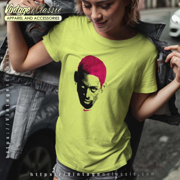Dennis Rodman Big Head Shirt Rare Nike Tshirt Women Dennis Rodman Big Head Shirt Rare Nike Tshirt Women